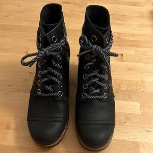 Sorel Lace-up Wedge Bootie